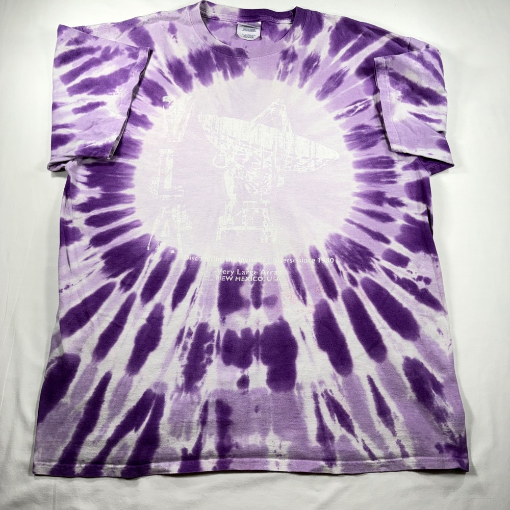 New Mexico Tie Dye T-Shirt Purple Science Astronomy XL Very Large Array